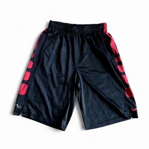 Nike Boys Elite Dri-FIT Basketball Shorts Black Red Size Large